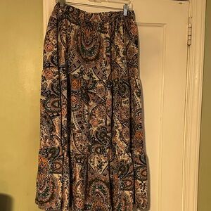 Paisley Print Maxi Skirt
